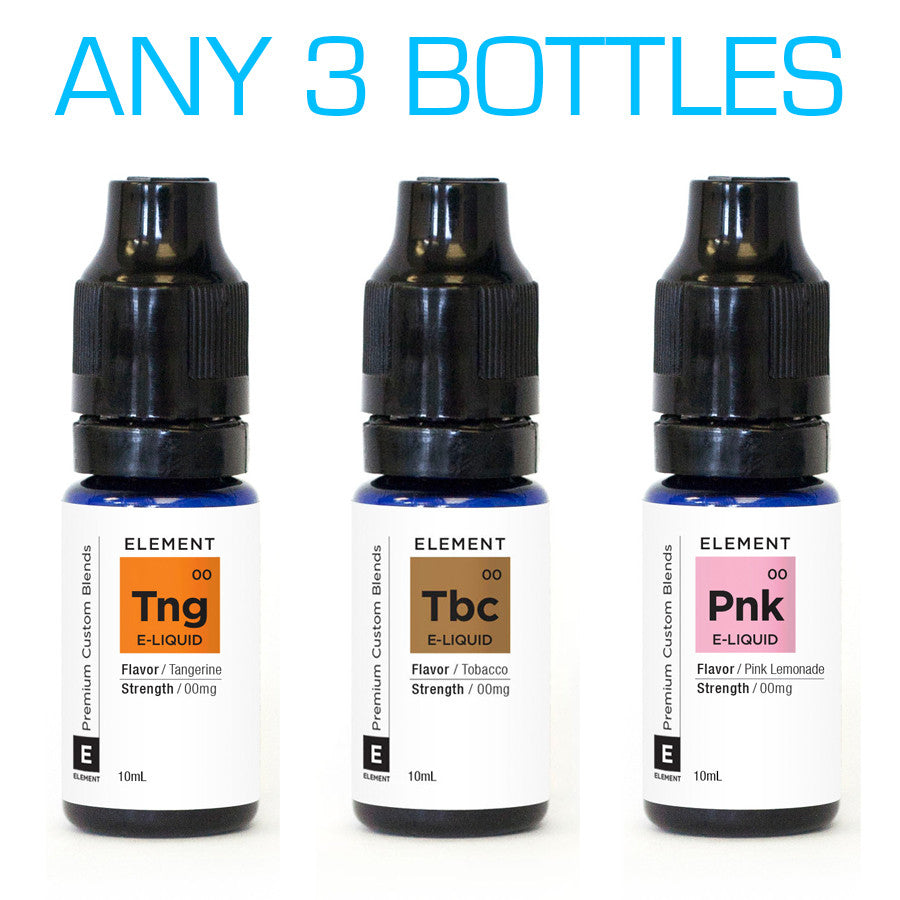 Save with a discounted bundle of 3 Element E-Liquids