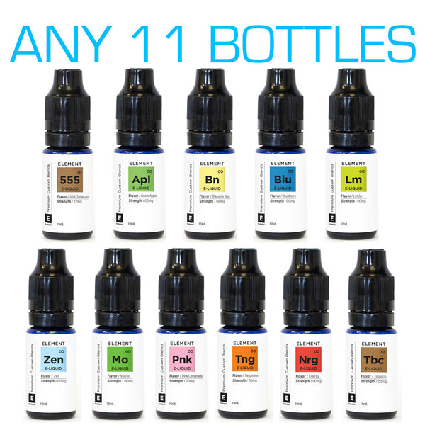Save with a discounted bundle of 11 Element E-Liquids