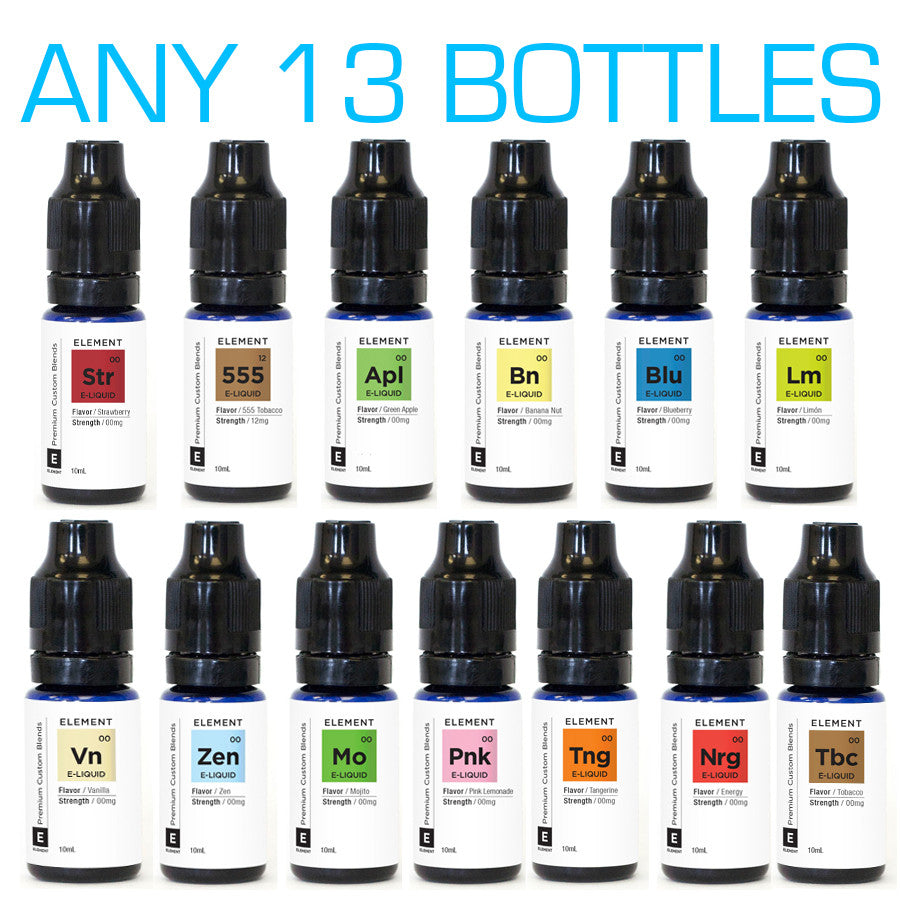 Save with a discounted bundle of 13 Element E-Liquids