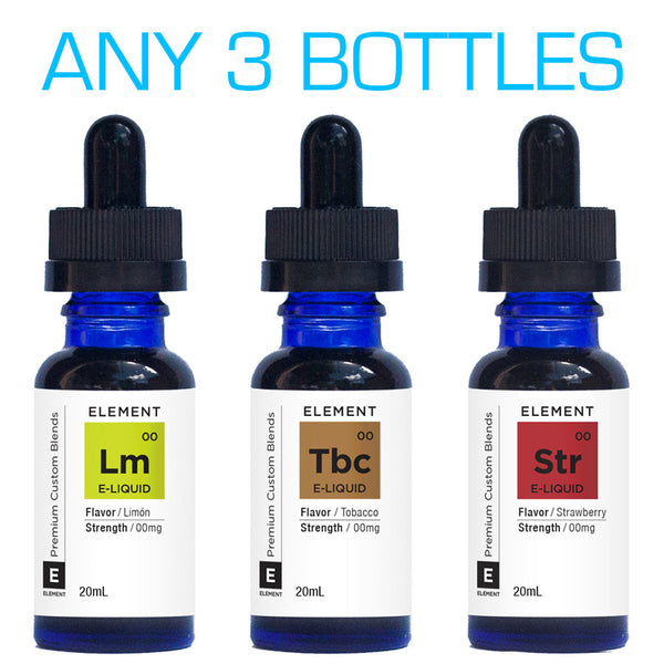 Save with a discounted bundle of 3 Element E-Liquids