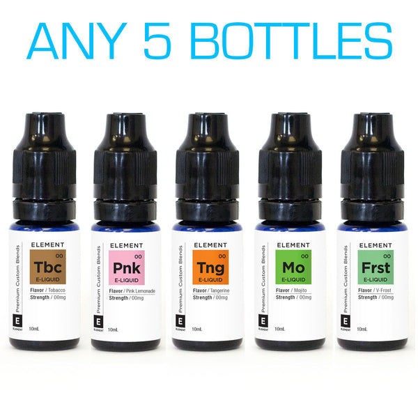Save with a discounted bundle of 5 Element E-Liquids